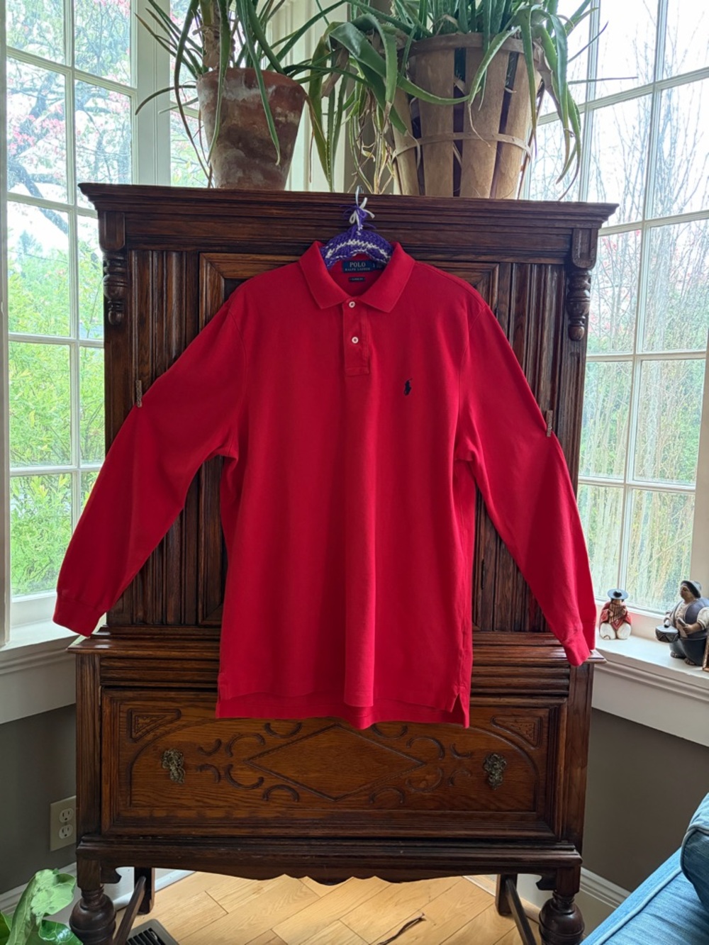 Polo by Ralph Lauren Red Long Sleeve Polo Shirt